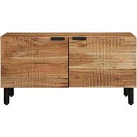 Berkfield Home Table Coffee Table 80x50x40 cm Solid Wood Acacia in Brown | Size: 80 x 50 x 40 cm