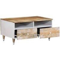 Berkfield Home Beautiful Coffee Table 80x54x40 cm Solid Wood Mango in Brown | Size: 80 x 54 x 40 cm