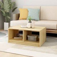 Berkfield Home Modern Coffee Table 75x50x33.5 cm Solid Pinewood in Light Tan