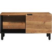 Berkfield Home Table Coffee Table 80x50x40 cm Solid Wood Acacia in Brown | Size: 80 x 50 x 40 cm