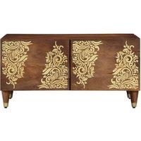Berkfield Home Beautiful Coffee Table 80x50x40 cm Solid Wood Mango in Brown | Size: 80 x 50 x 40 cm