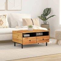 Berkfield Home Beautiful Coffee Table 80x54x40 cm Solid Wood Acacia in Brown | Size: 80 x 54 x 40 cm