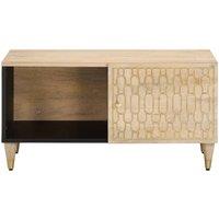 Berkfield Home Beautiful Coffee Table 80x50x40 cm Solid Wood Mango in Light Brown | Size: 80 x 50 x 40 cm