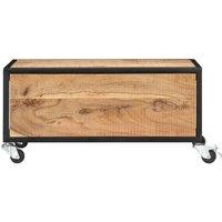 Berkfield Home Table Coffee Table 70x70x32 cm Solid Acacia Wood in Brown | Size: 70 x 70 x 32 cm