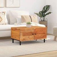 Berkfield Home Beautiful Coffee Table 80x50x40 cm Solid Wood Acacia in Brown | Size: 80 x 50 x 40 cm