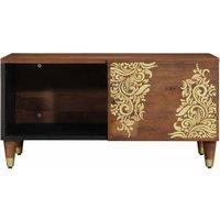 Berkfield Home Modern Coffee Table 80x50x40 cm Solid Wood Mango in Brown | Size: 80 x 50 x 40 cm