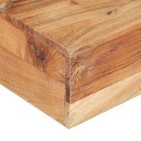 Berkfield Home Beautiful Coffee Table 80x80x28 cm Solid Acacia Wood in Brown | Size: 80 x 80 x 28 cm