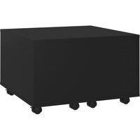Berkfield Home Elegant Coffee Table Black 60x60x38 cm Engineered Wood | Size: 60 x 60 x 38 cm