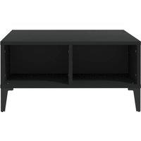 Berkfield Home Modern Coffee Table Black 60x60x30 cm Engineered Wood | Size: 60 x 60 x 30 cm