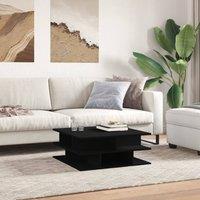 Berkfield Home Decorative Coffee Table Black 70x70x29 cm Engineered Wood | Size: 70 x 70 x 29 cm