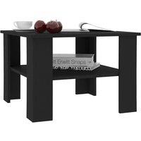 Berkfield Home Modern Coffee Table Black 60x60x42 cm Engineered Wood | Size: 60 x 60 x 42 cm