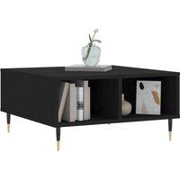 Berkfield Home Decorative Coffee Table Black 60x60x30 cm Engineered Wood | Size: 60 x 60 x 30 cm
