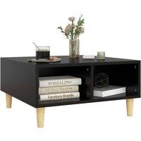 Berkfield Home Decorative Coffee Table Black 60x60x30 cm Engineered Wood | Size: 60 x 60 x 30 cm