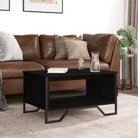 Berkfield Home Durable Coffee Table Black 75x51x40 cm Engineered Wood | Size: 75 x 51 x 40 cm