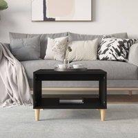 Berkfield Home Modern Coffee Table Black 60x50x40 cm Engineered Wood | Size: 60 x 50 x 40 cm