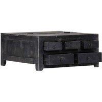 Berkfield Home Beautiful Coffee Table Black 65x65x30 cm Solid Mango Wood | Size: 65 x 65 x 30 cm