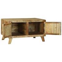 Berkfield Home Gorgeous Coffee Table 80x54x45 cm Solid Wood Rough Mango in Brown | Size: 80 x 54 x 45 cm