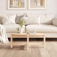 Berkfield Home Beautiful Coffee Table 87x48x35 cm Solid Wood Pine in Light Tan | Size: 87 x 48 x 35 cm