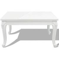 Berkfield Home Classic Coffee Table 80x80x42 cm High Gloss White | Size: 80 x 80 x 42 cm