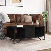 Berkfield Home Durable Coffee Table Black 100x51x40 cm Engineered Wood | Size: 100 x 51 x 40 cm