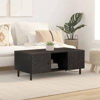 Berkfield Home Beautiful Coffee Table Black 100x54x40 cm Solid Wood Mango | Size: 100 x 54 x 40 cm
