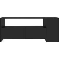 Berkfield Home Decorative Coffee Table Black 102x55x42 cm Engineered Wood | Size: 102 x 55 x 42 cm