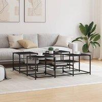 Berkfield Home Decorative Coffee Table Black 121x121x40 cm Engineered Wood | Size: 121 x 121 x 40 cm