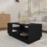 Berkfield Home Modern Coffee Table Black 102x55x43 cm Engineered Wood | Size: 102 x 55 x 43 cm