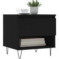 Berkfield Home Modern Coffee Table Black 50x46x50 cm Engineered Wood | Size: 50 x 46 x 50 cm