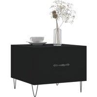 Berkfield Home Decorative Coffee Table Black 50x50x40 cm Engineered Wood | Size: 50 x 50 x 40 cm