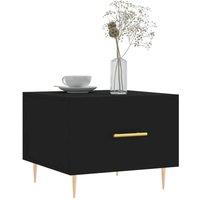 Berkfield Home Decorative Coffee Table Black 50x50x40 cm Engineered Wood | Size: 50 x 50 x 40 cm