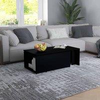 Berkfield Home Stylish Coffee Table Black 150x50x35 cm Engineered Wood | Size: 150 x 50 x 35 cm