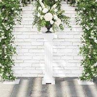 Berkfield Home Beautiful Classic Square Pillar Plant Stand MDF in White