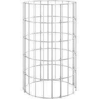 Berkfield Home Durable Circular Gabion Raised Beds 3 pcs Galvanised Steel 30x50 cm in Silver | Size: 30x50 cm