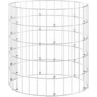 Berkfield Home Durable Circular Gabion Pole Galvanised Steel 50x50 cm in Silver | Size: 50x50 cm