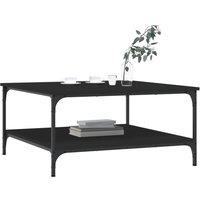 Berkfield Home Decorative Coffee Table Black 80x80x40 cm Engineered Wood | Size: 80 x 80 x 40 cm