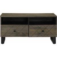 Berkfield Home Beautiful Coffee Table Black 80x54x40 cm Solid Wood Mango | Size: 80 x 54 x 40 cm
