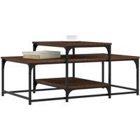 Berkfield Home Decorative Coffee Table Brown Oak 102x60x45 cm Engineered Wood | Size: 102 x 60 x 45 cm