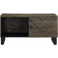 Berkfield Home Beautiful Coffee Table Black 80x50x40 cm Solid Wood Mango | Size: 80 x 50 x 40 cm