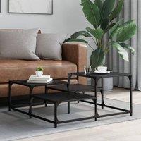 Berkfield Home Durable Coffee Table Black 87.5x87.5x40 cm Engineered Wood