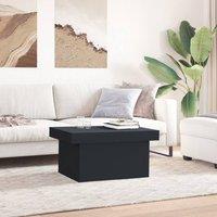 Berkfield Home Decorative Coffee Table Black 80x55x40 cm Engineered Wood | Size: 80 x 55 x 40 cm