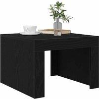 Berkfield Home Modern Coffee Table Black oak 50 x 50 x 35 cm Engineered wood