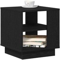 Berkfield Home Elegant Coffee Table Black Oak 40x40x43 cm Engineered Wood | Size: 40 x 40 x 43 cm