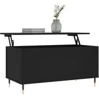 Berkfield Home Modern Coffee Table Black 90x44.5x45 cm Engineered Wood