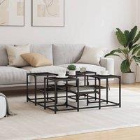 Berkfield Home Decorative Coffee Table Black 91x91x40 cm Engineered Wood | Size: 91 x 91 x 40 cm