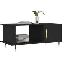 Berkfield Home Decorative Coffee Table Black 90x50x40 cm Engineered Wood | Size: 90 x 50 x 40 cm