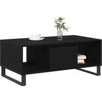 Berkfield Home Traditional Coffee Table Black Oak 90x50x36, 5 cm Engineered Wood