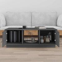 Berkfield Home Beautiful Coffee Table Grey 100x50x35 cm Solid Wood Pine | Size: 100 x 50 x 35 cm