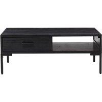 Berkfield Home Decorative Coffee Table Black 90x50x35 cm Solid Pinewood | Size: 90 x 50 x 35 cm