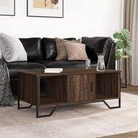 Berkfield Home Durable Coffee Table Brown Oak 100x51x40 cm Engineered Wood | Size: 100 x 51 x 40 cm